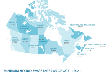 minimální mzda plat v kanadě