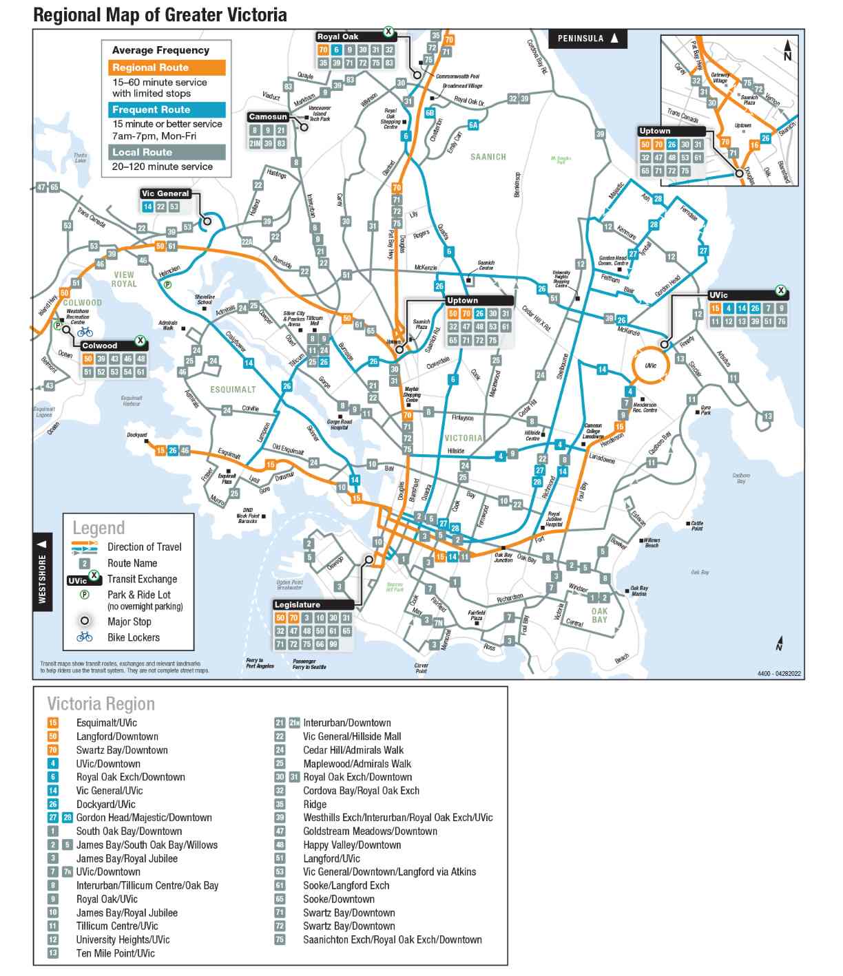 Mapa BC Transit