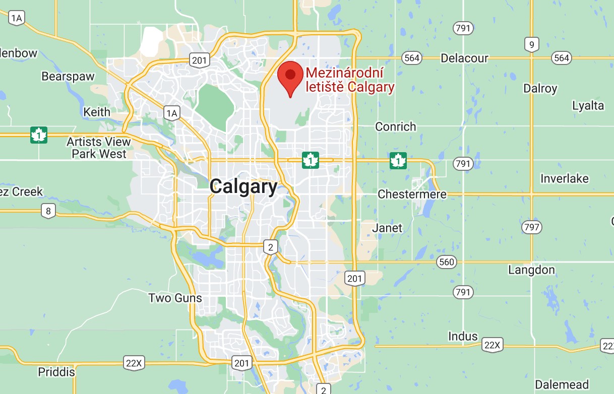 Mezinárodní letiště Calgary - lokalita