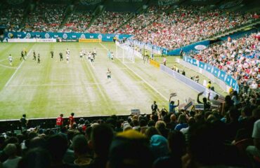 Pohled na fotbalové hřiště na stadionu BC Place