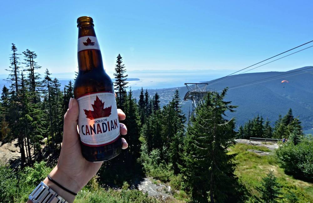 Canadian pivo v Kanadě hory
