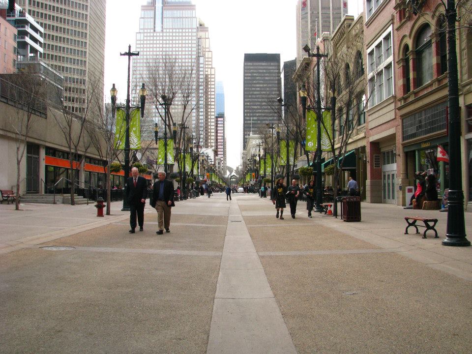 Pěší zóna downtown Calgary